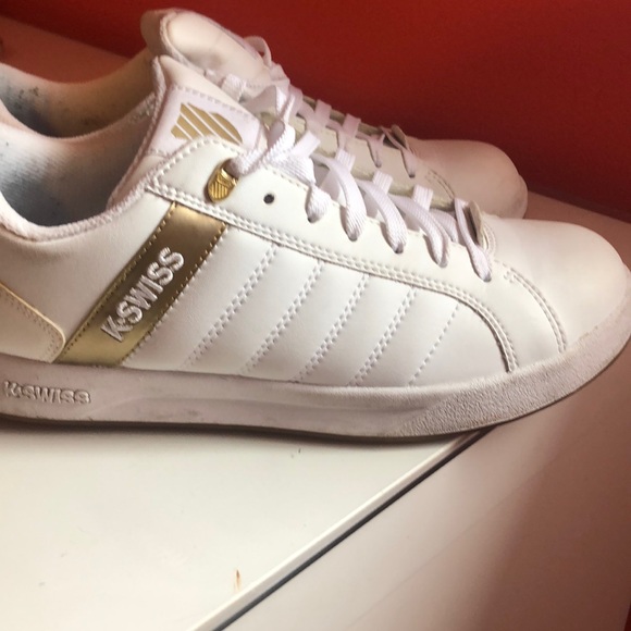 K-Swiss white and gold sneakers - Picture 2 of 3